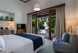 Sunset Two Bedroom Beach Villa with Pool Ifuru Island Maldives 0