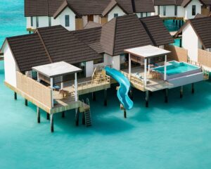 Two Bedroom Water Pool Villa with Slide Meyyafushi Maldives 0