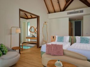 Two Bedroom Water Pool Villa with Slide Meyyafushi Maldives 11